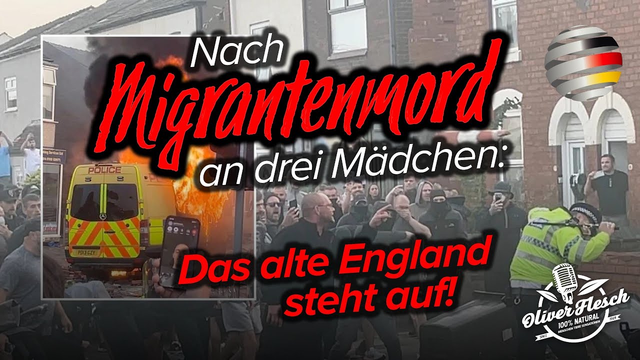 Nach Messermord eines Schwarzen an drei kleinen Mädchen: Aufstand von „Good old England“!