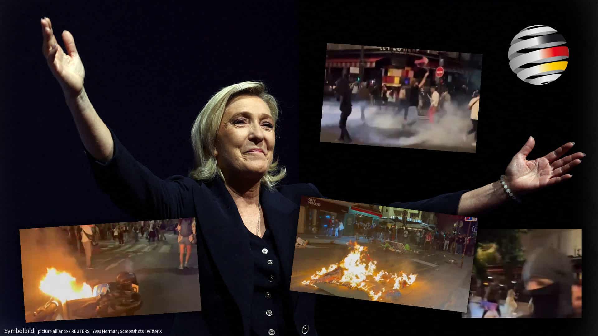 Frankreich-Wahl: Le Pen gewinnt erste Runde deutlich – Linker Mob außer Rand und Band