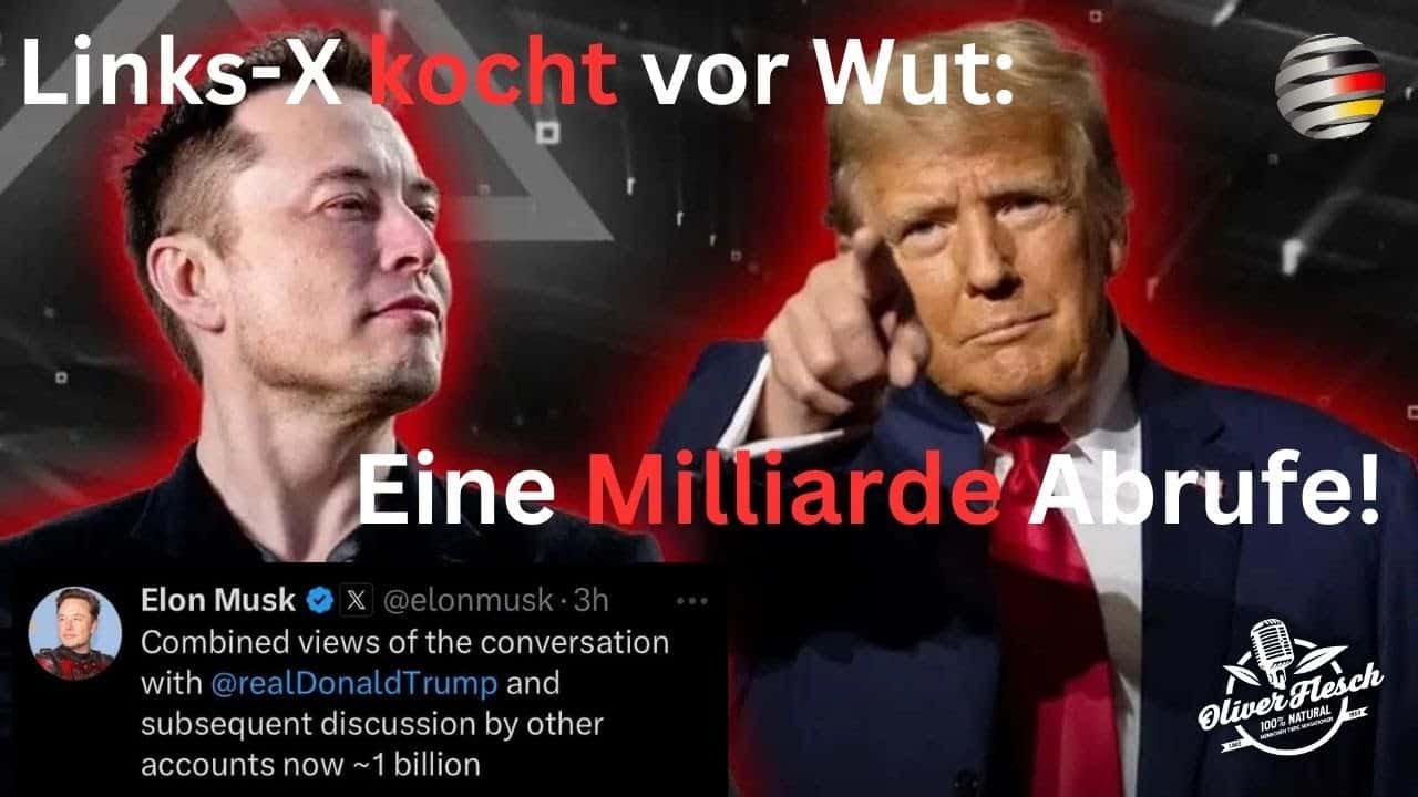 Trump & Musk auf X: Erfolgreichstes Interview der Netzgeschichte! | Ein Kommentar von Oliver Flesch Trump & Musk auf X: Erfolgreichstes Interview der Netzgeschichte! | Ein Kommentar von Oliver Flesch