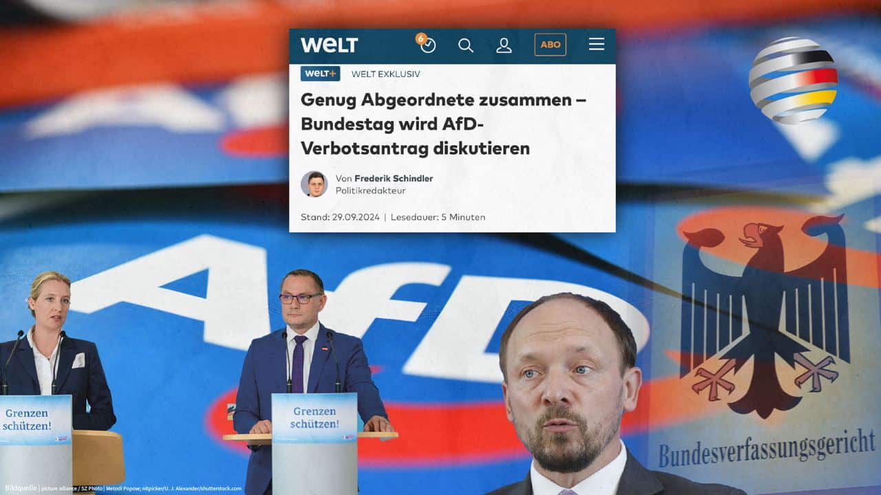 „Gruppentrag“: Abgeordnete der Kartellparteien wollen im Bundestag über AfD-Verbot abstimmen lassen!