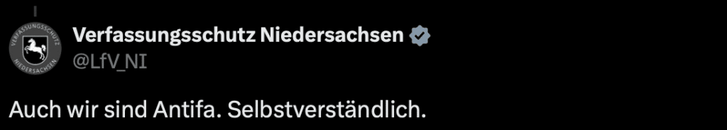 Verfassungsschutz bekennt offiziell: „Auch wir sind Antifa!“