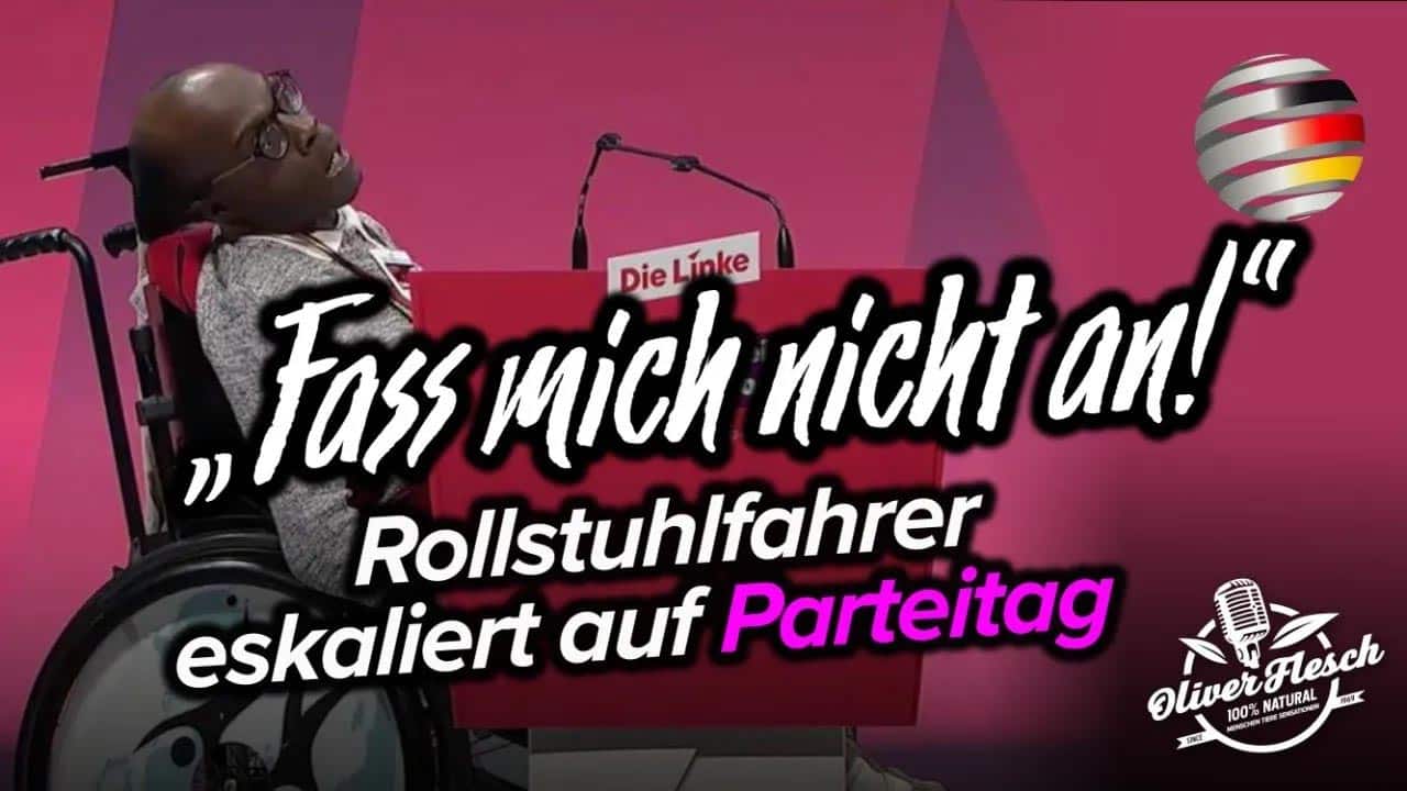 „Fass mich nicht an!“ – Rollstuhlfahrer Bernard Bonsu eskaliert auf Parteitag der „LINKE“|n.