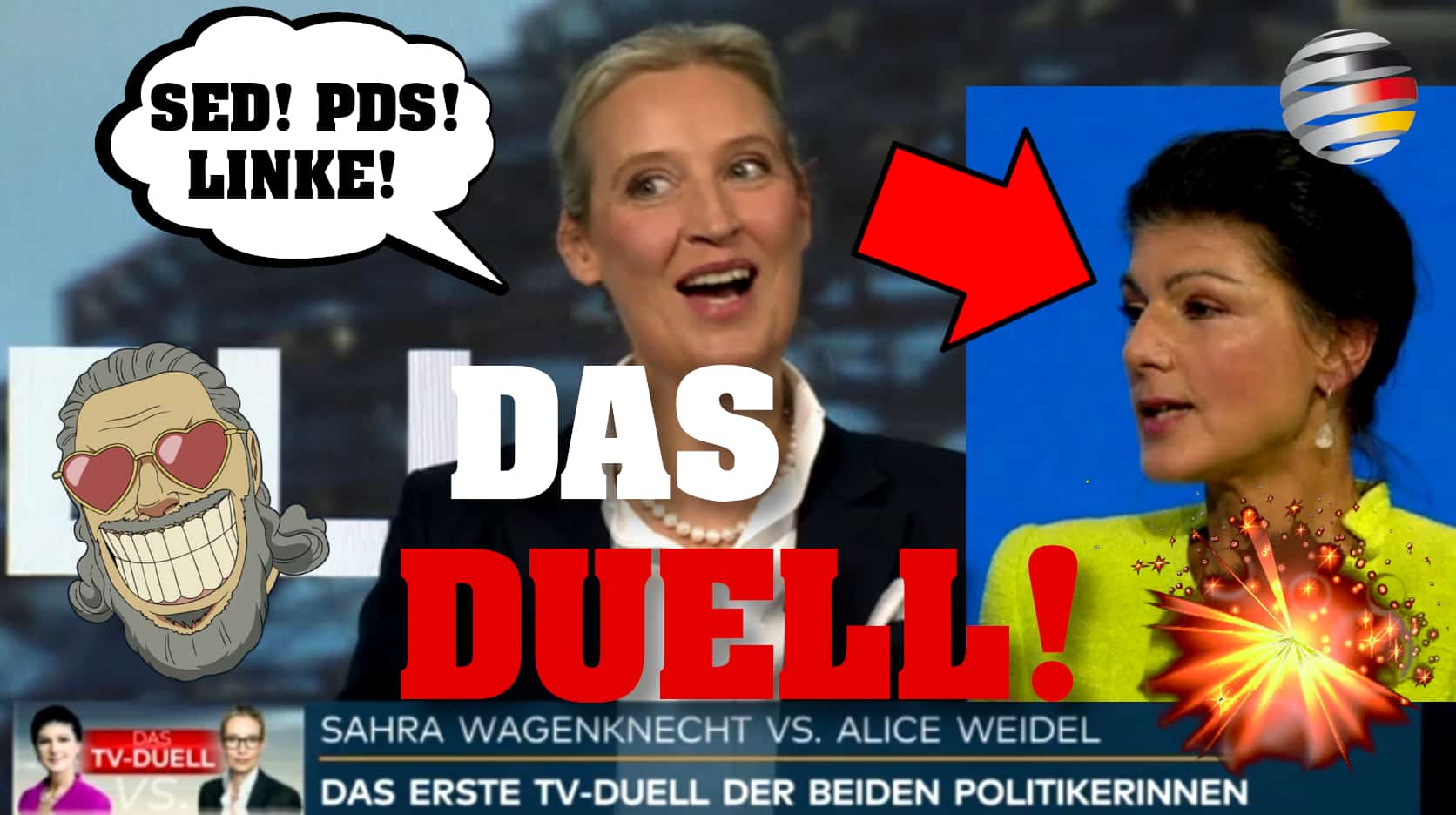 Fetzenflug im TV-Duell: Alice Weidel (AfD) gegen die Champagner-Kommunistin Sahra Wagenknecht (BSW) – ein Best-of! | Von Tim Kellner