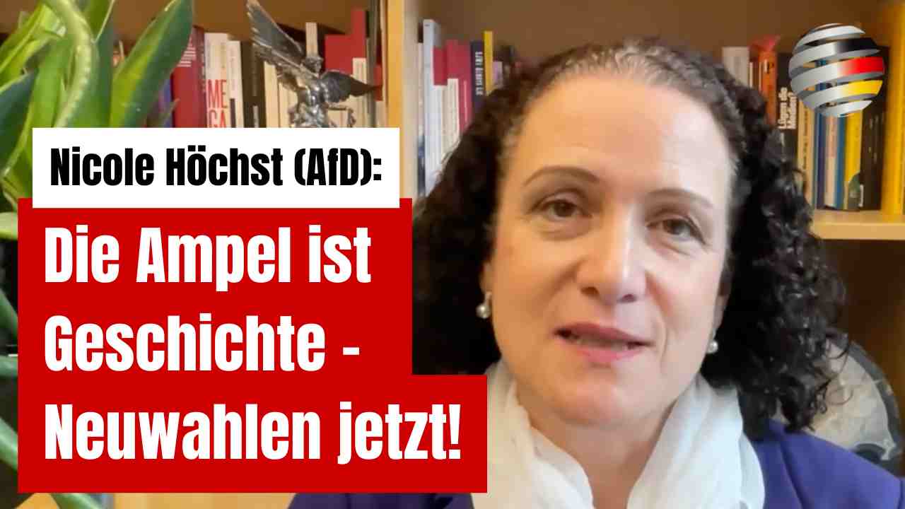 Die Ampel ist Geschichte – Neuwahlen jetzt! | Nicole Höchst (AfD)