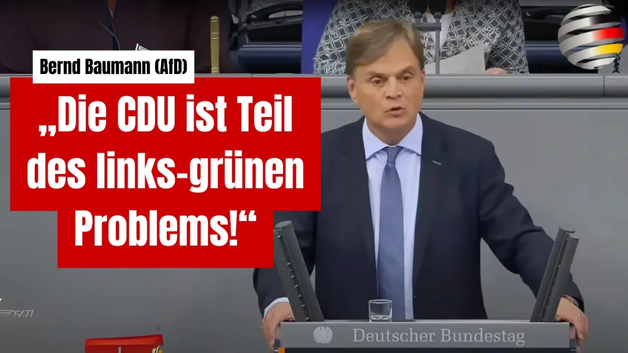 „Die CDU ist Teil des links-grünen Problems!“ | Bernd Baumann (AfD)