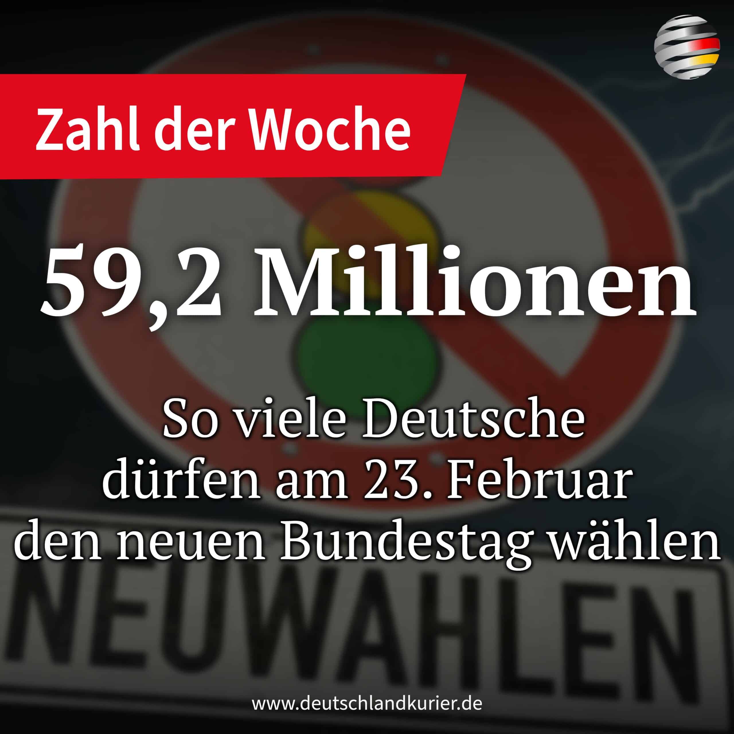 59,2 Millionen – So viele Deutsche dürfen am 23. Februar den neuen Bundestag wählen