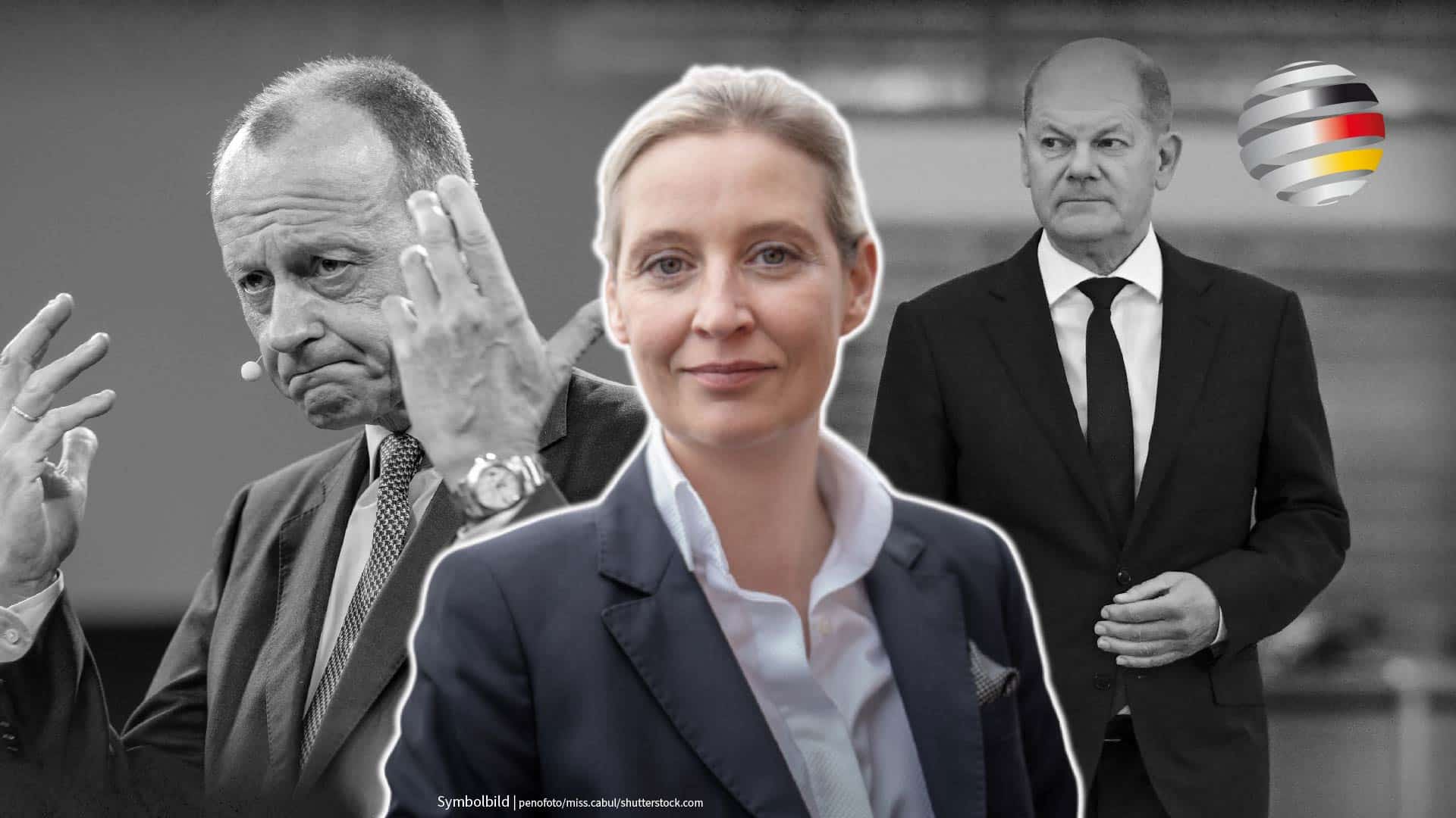 Direktwahl des Kanzlers: Alice Weidel (AfD) auf Platz 2 knapp hinter CDU-Merz und vor SPD-Scholz!