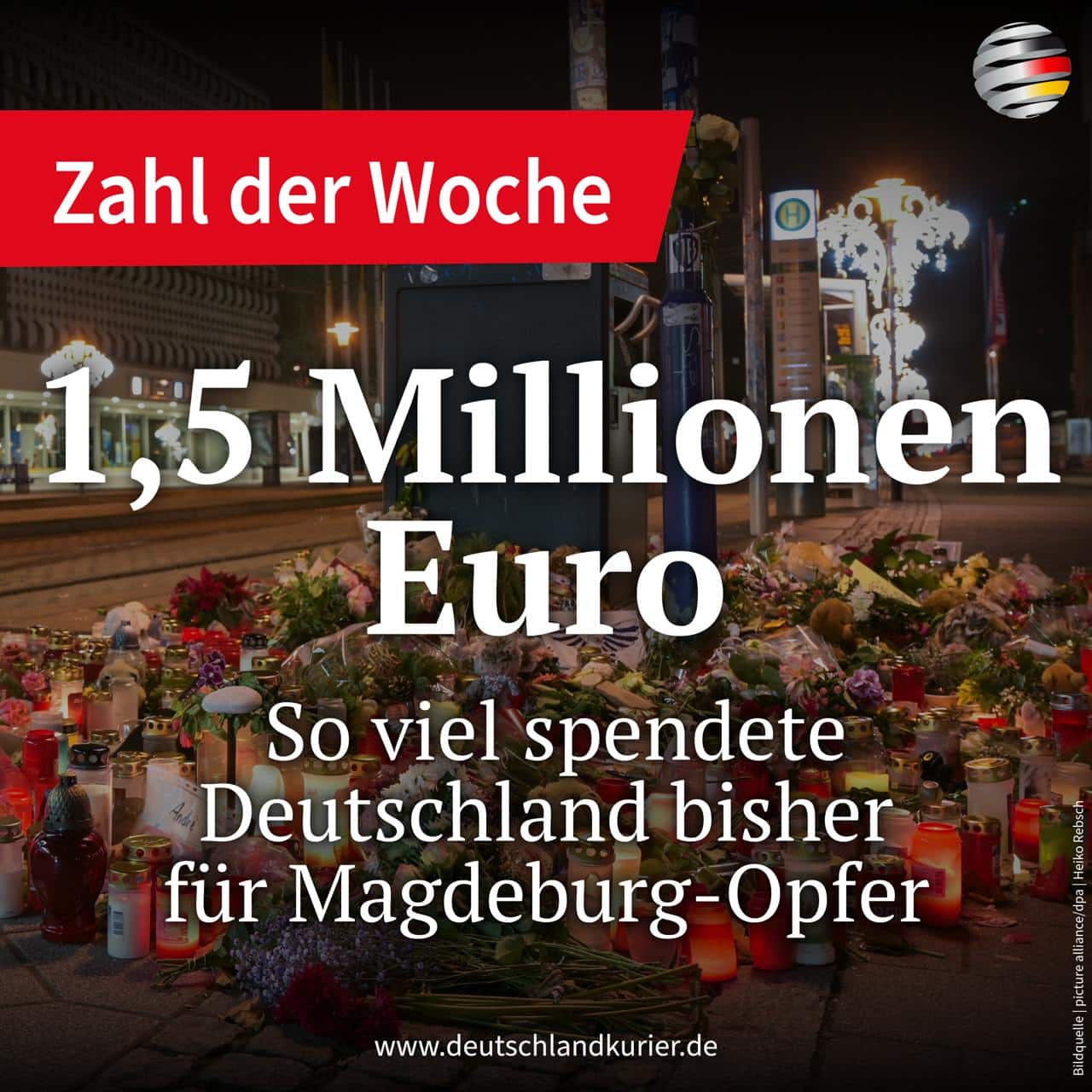 1,5 Millionen Euro – So viel spendete Deutschland bisher für Magdeburg-Opfer