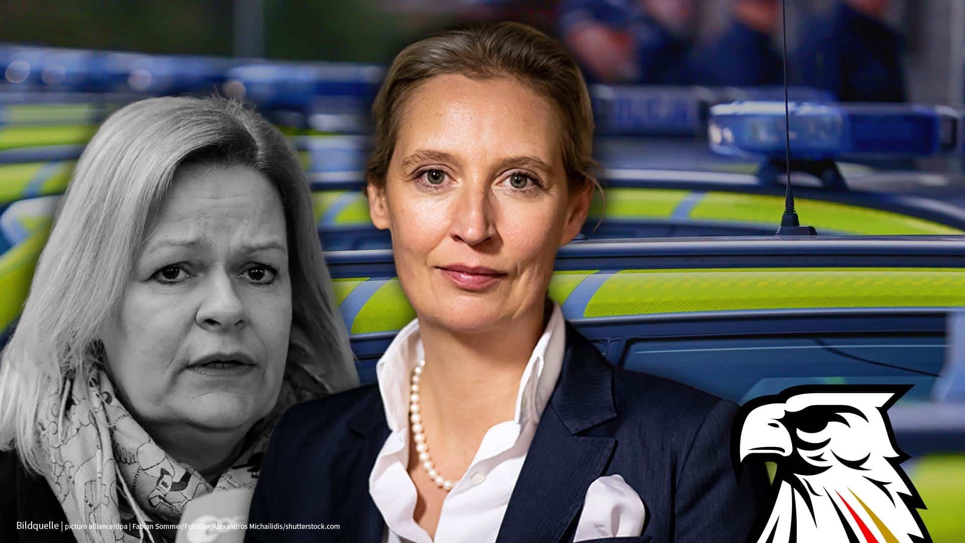 Alice Weidel (AfD) zu neuen Faeser-Plänen: „Politische Säuberungen bei der Polizei werden wir nicht hinnehmen!“