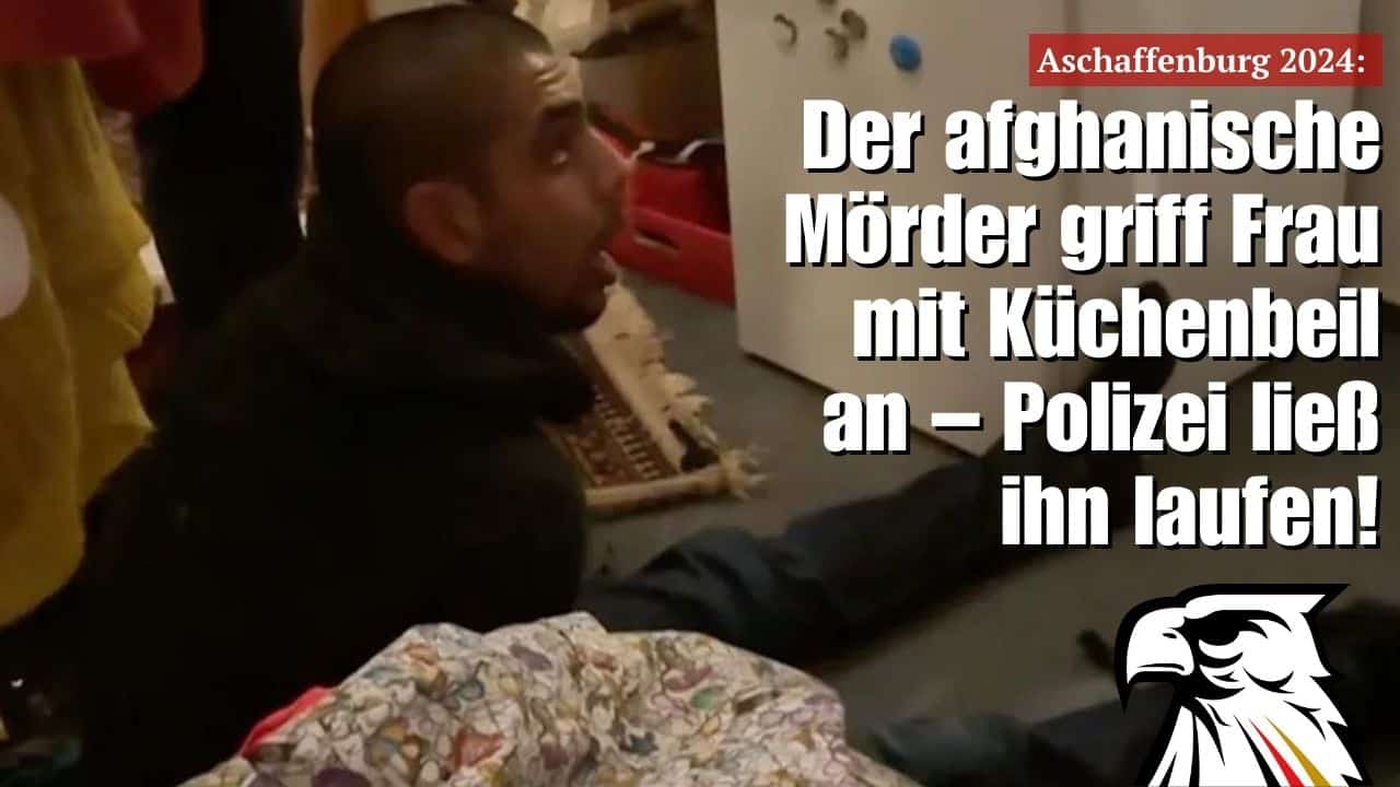 Aschaffenburg: Der afghanische Mörder griff Frau mit Küchenbeil an – Polizei ließ ihn laufen!