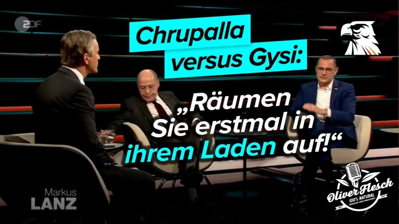 Bei Lanz: „Räumen Sie erstmal in ihrem Laden auf!“ – Chrupalla zerlegt Gysi