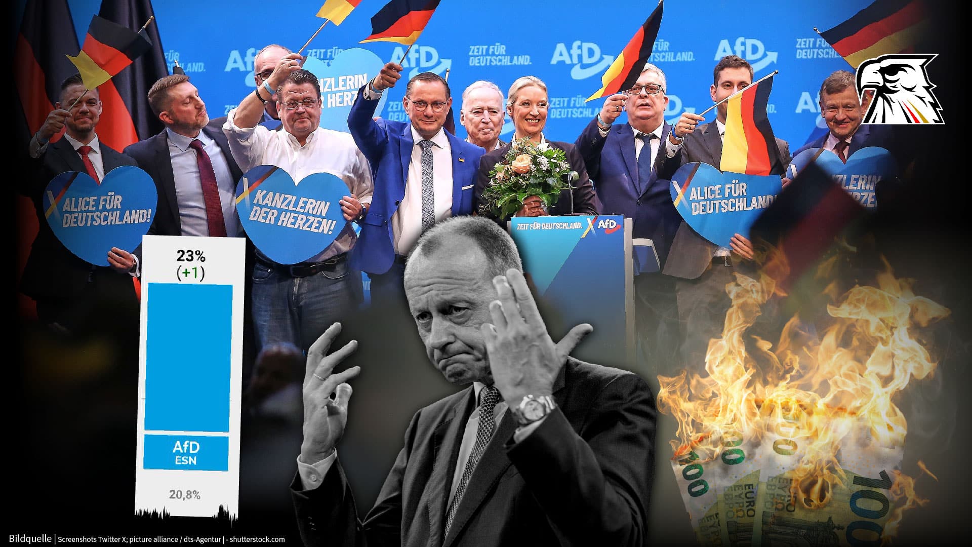 23 Prozent: Schuldenorgie und schwarz-rotes Koalitionsgewürge bescheren der AfD neues Umfragehoch!