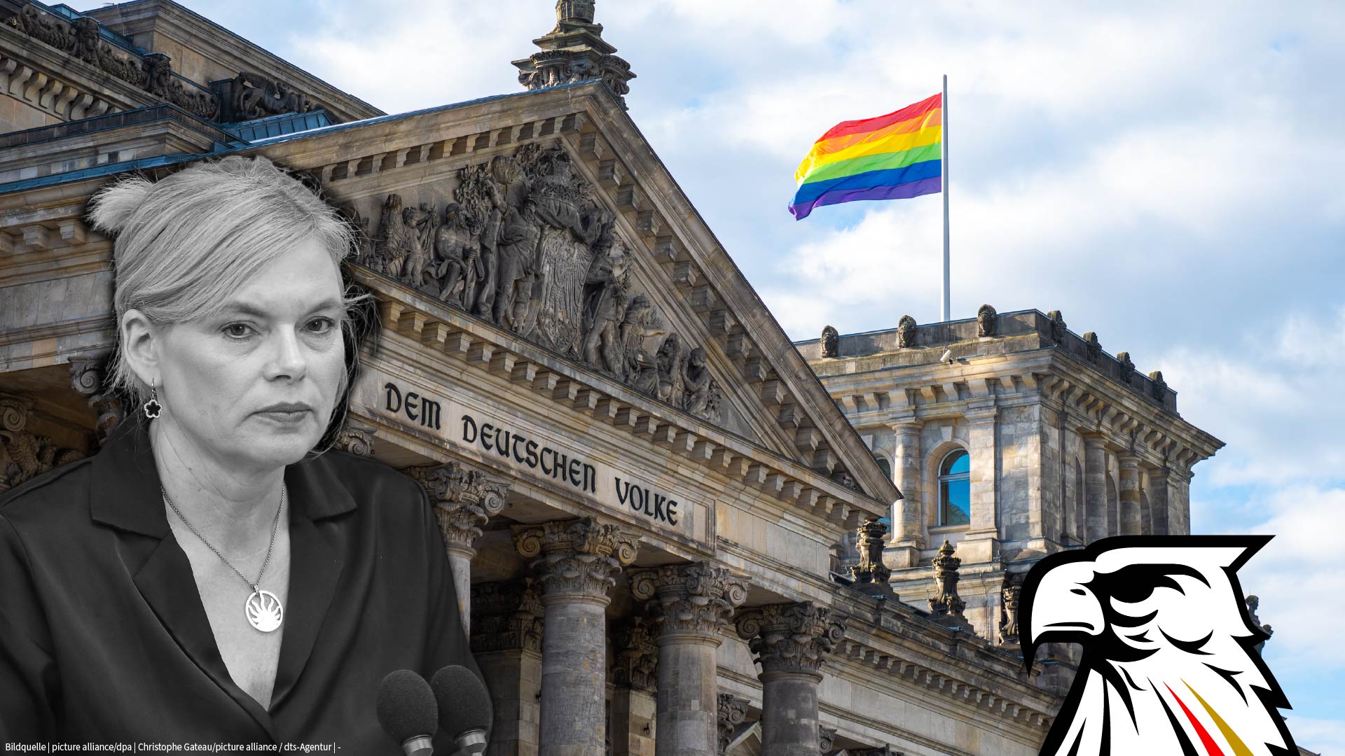 Regenbogenflagge über dem Reichstag: Bundestagspräsidentin Klöckner lässt linkes Polit-Banner hissen