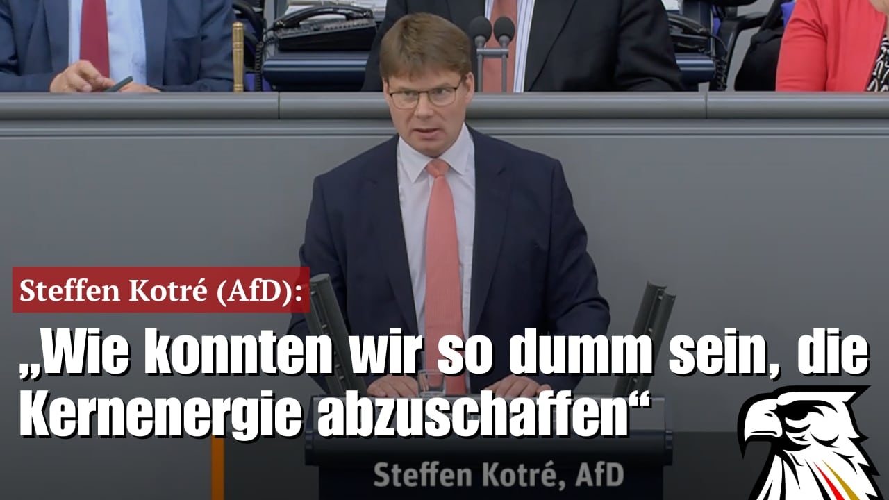 Steffen Kotré (AfD): „Wie konnten wir so dumm sein, die Kernenergie abzuschaffen“
