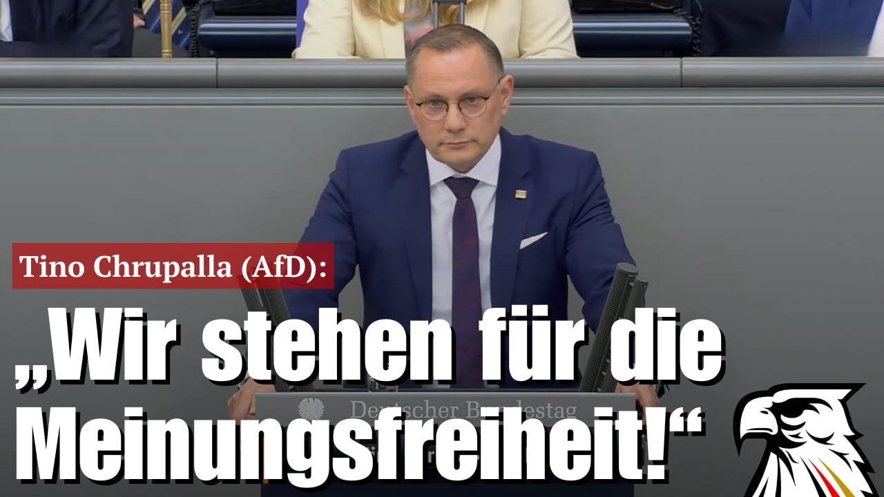 Tino Chrupalla (AfD): „Wir stehen für die Meinungsfreiheit!“