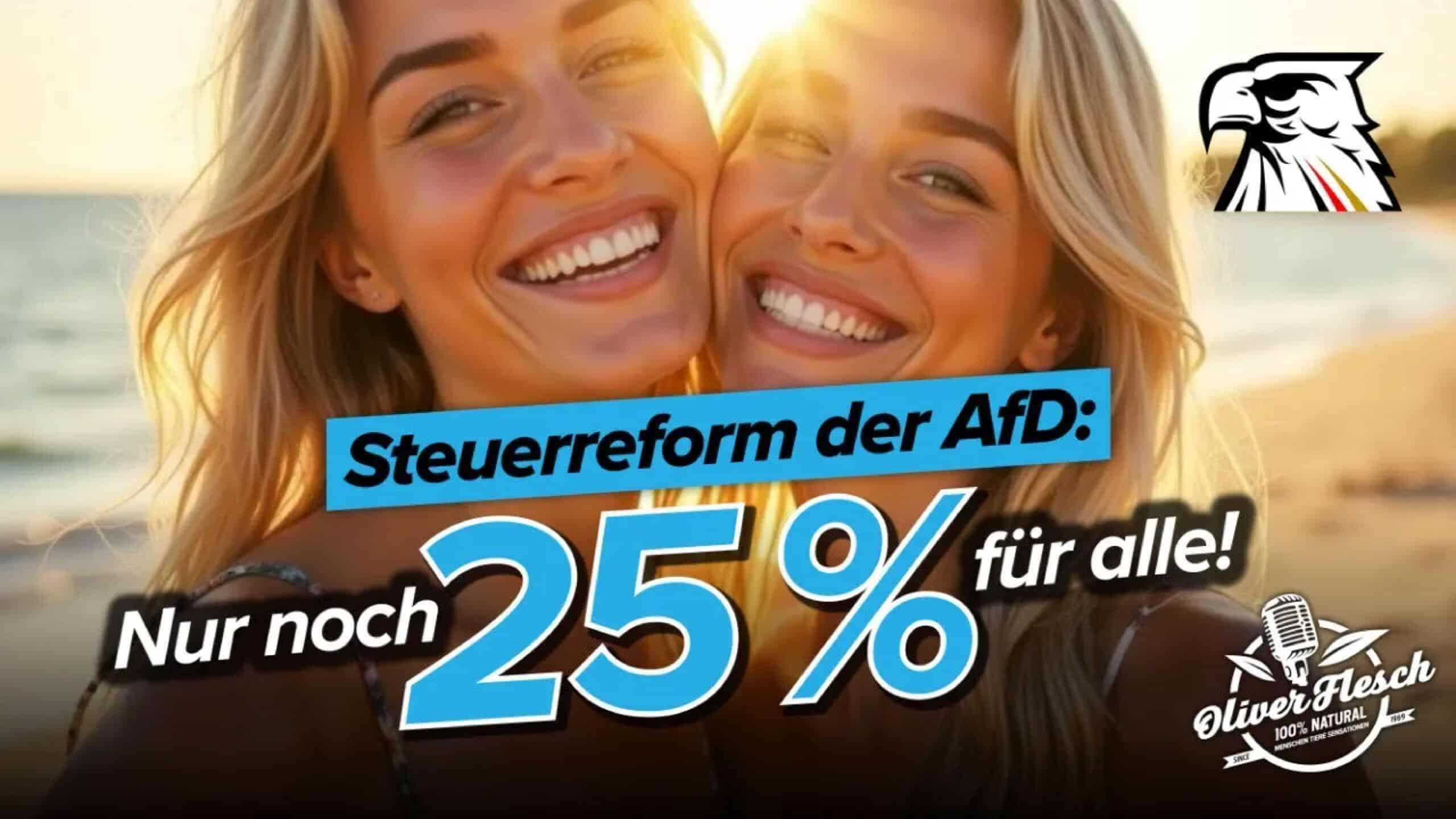 AfD-Steuerreform: Fünfköpfige Familie, die 70 000 € verdient, zahlt nichts!