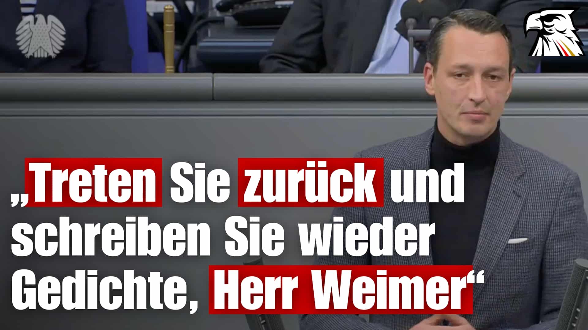 Matthias Helferich (AfD): „Treten Sie zurück und schreiben Sie wieder Gedichte, Herr Weimer“