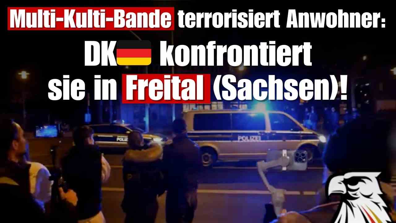 Multi-Kulti-Bande terrorisiert Anwohner: DK🇩🇪 konfrontiert sie in Freital (Sachsen)!