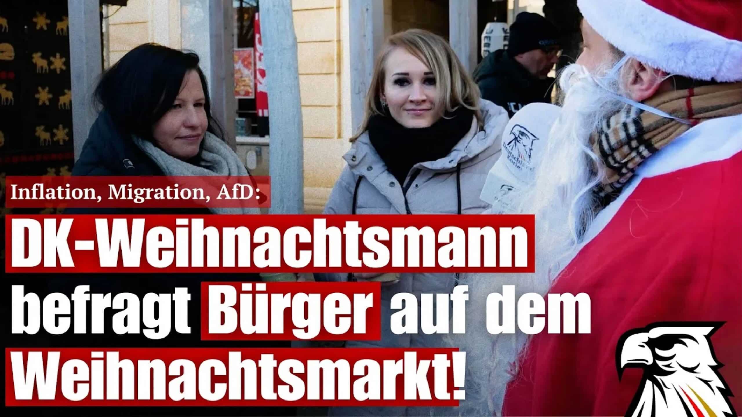 🎅🏻Inflation, Migration, AfD:  DK🇩🇪-Weihnachtsmann befragt Bürger auf dem Weihnachtsmarkt!🎅🏻